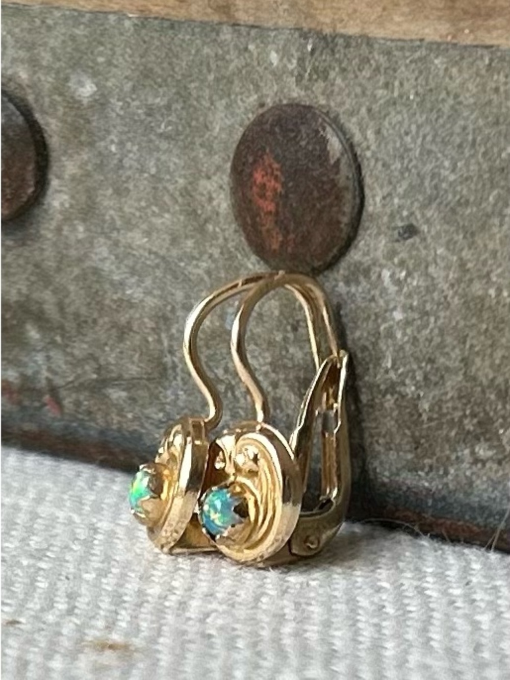 14k Opal Earrings - Picture 13 of 14